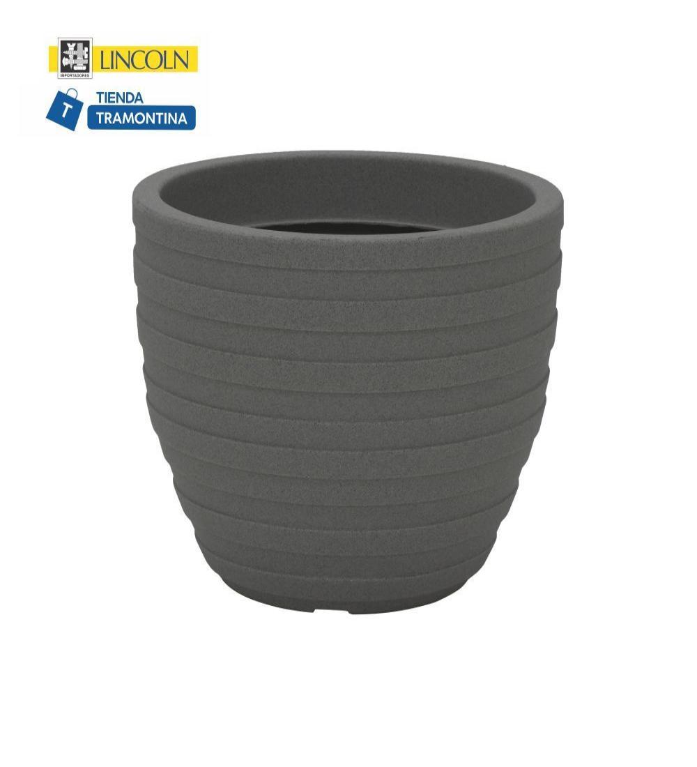 MACETA INCA TRAMONTINA 38 X 46,5 CM GRIS 38 LITROS